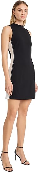 Donna Morgan Sleeveless Mini High Neck, Perfect for Valentine's & Parties-Cocktail Dresses for Women