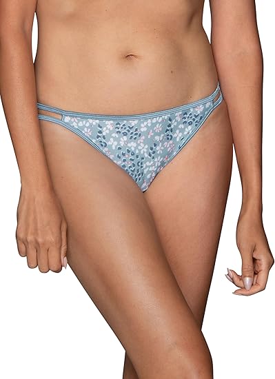 Vanity Fair Women's Illumination String Bikini Panties, Silky Stretch & Satin Trim