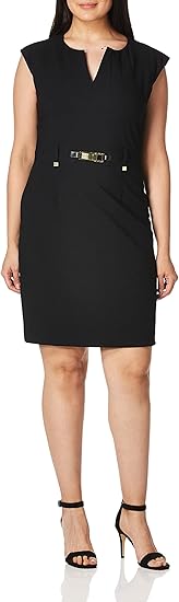 Calvin Klein Women's Shift Dress with Gold-Tone Hardware