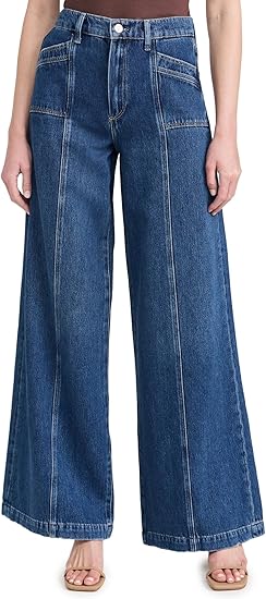 PAIGE Women's Portia Inset Pockets Front Seam Jean