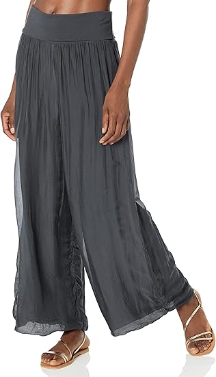 M Made in Italy Women's Silk Palazzo Pants