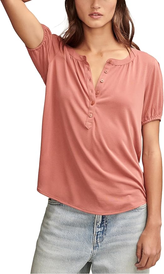 Lucky Brand Women's Sandwash Peasant Top