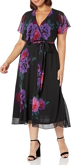 City Chic Women's Apparel Women's Maxi Tied Rose