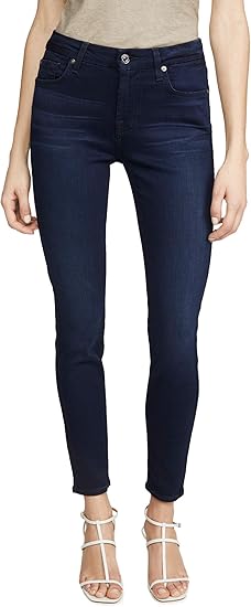 7 For All Mankind Women's Mid Rise Skinny Fit Ankle Jeans