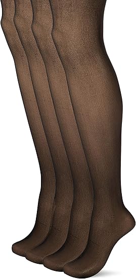 L'eggs womens Everyday 4-pack Standard-panty Sheer Toe Pantyhose