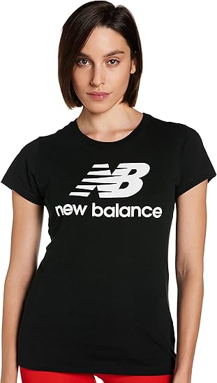 New Balance Women's Nb Essentials Stacked Logo Short Sleeve 19