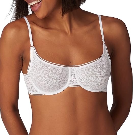 Maidenform Womens Stretch Lace Demi Underwire Bra