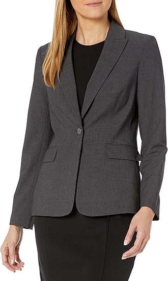 Calvin Klein Women's One Button Lux Blazer