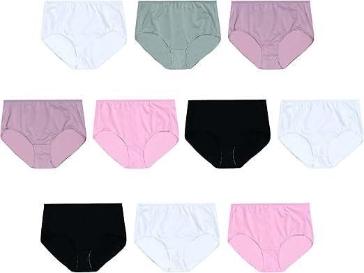 Hanes Women's Lightweight Mesh Briefs 10-Pack, Brief Underwear for Women, Cool Mesh Panties