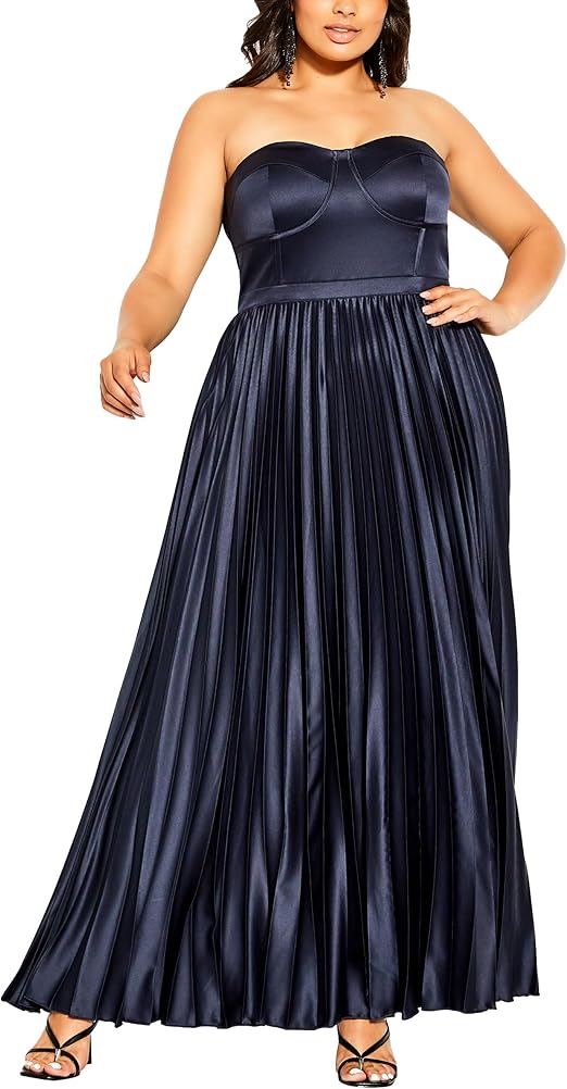 City Chic Women's Apparel Women's City Chic Plus Size Maxi Pleat Desire