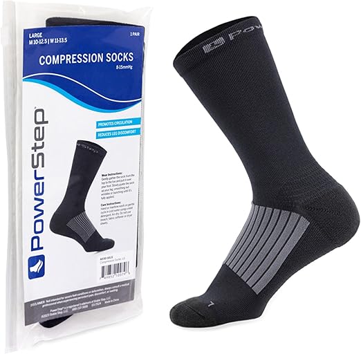 PowerStep Compression Socks for Running & Everyday Support, Circulation Improvement