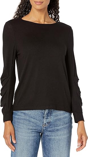 NIC+ZOE Women's Sweet Dreams Ruched SLV Crew Nk