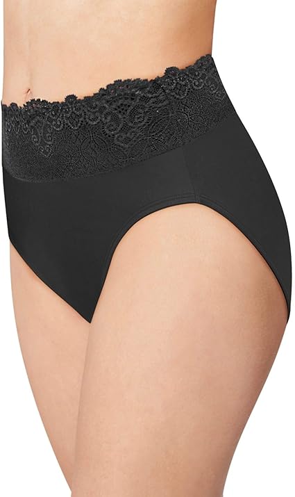 Bali Women's Hi-Cut Panties, High-Waisted Smoothing Panty, High-Cut Brief Underwear