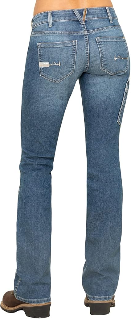 ARIAT Women's Rebar Durastretch Raven Boot Cut Jean