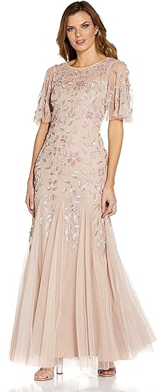 Adrianna Papell Women's Beaded Long Gown