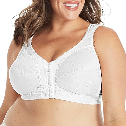 PLAYTEX Women's 18 Hour 4695 Front-Close Wirefree Bra with Flex Back