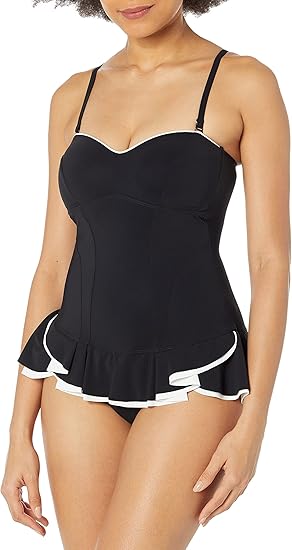 Profile by Gottex Women's Standard Belle Curve Bandeau Swimdress