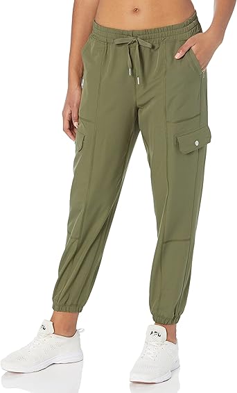 Calvin Klein Performance Women's Elastic Waistband Cargo Jogger Pant 27” Inseam