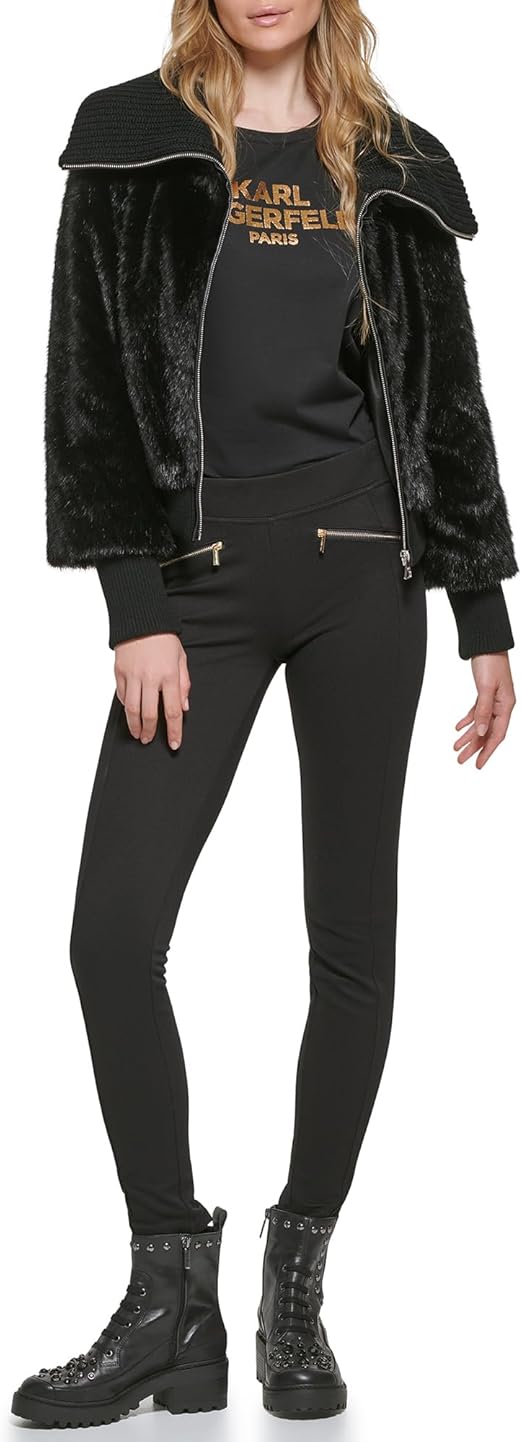 KARL LAGERFELD Paris Women's Faux Fur Jacket