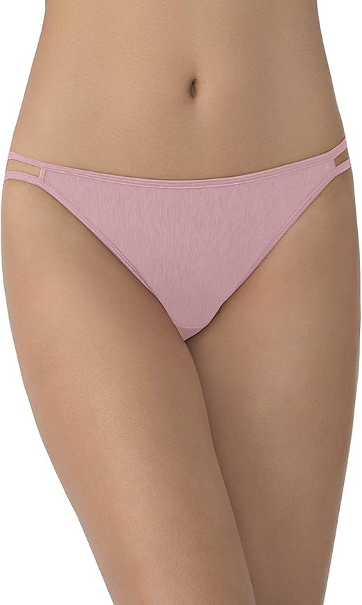 Vanity Fair Women's Illumination String Bikini Panties, Silky Stretch & Satin Trim