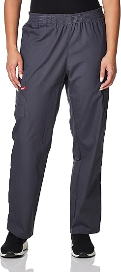 Dickies EDS Signature Scrubs for Women, Elastic Waist Pull-On Cargo Pants for Women in Soft Brushed Poplin 86106