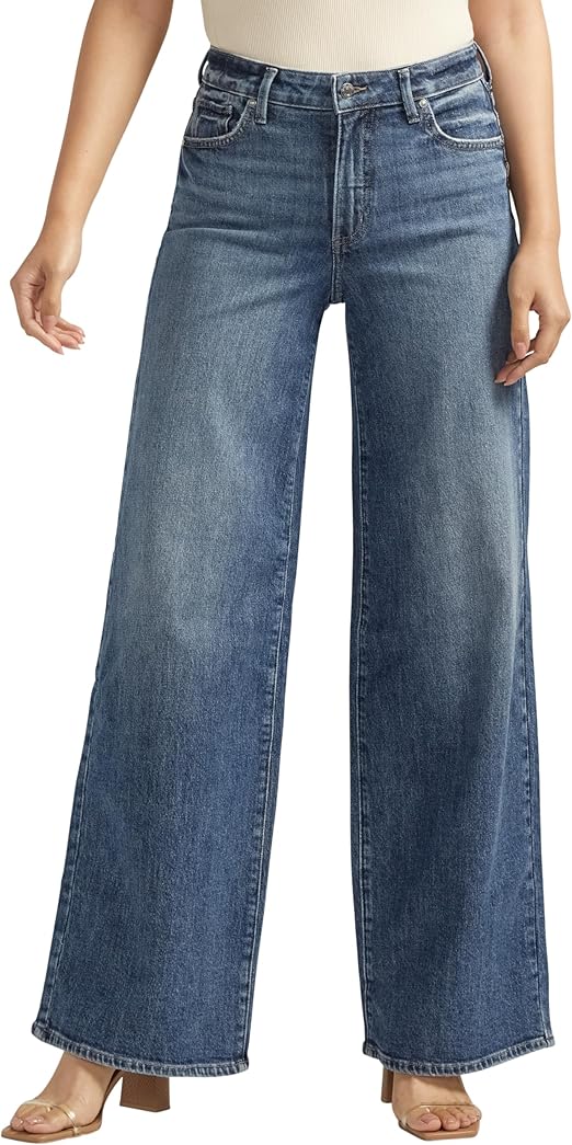 Silver Jeans Co. Women's Isbister High Rise Wide Leg Jeans