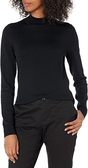 Amazon Essentials Women's Lightweight Mockneck Sweater (Available in Plus Size)