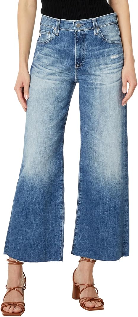 AG Adriano Goldschmied Women's Saige High Rise Straight Wide Leg Jean