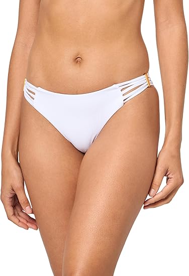 BECCA Women's Standard Modern Edge Hipster Bikini Bottom, Cheeky Coverage, Swimwear Separates