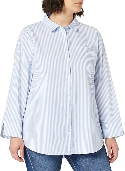 Amazon Essentials Women's Classic-Fit 3/4 Sleeve Poplin Shirt