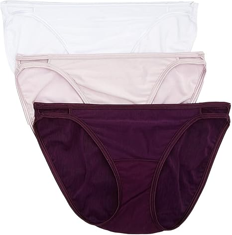 Vanity Fair Women's Illumination String Bikini Panties, Silky Stretch & Satin Trim