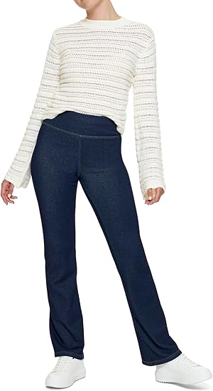 HUE Women's Plush Lined Warm & Cozy Denim Leggings