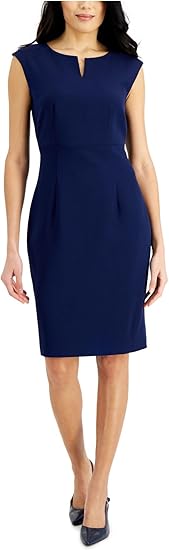 Kasper Women's Sheath W/Cut Out & Bar Trim