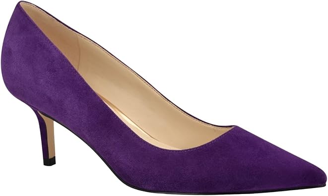 Nine West Women's Arlene Pump, Dark Purple Suede 502, 6