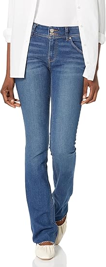 HUDSON Women's Beth Mid Rise Baby Bootcut Jean with Back Flap Pockets