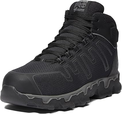 Timberland PRO Men's Powertrain Sport Mid Alloy Safety Toe Athletic Industrial Work Shoe, Black/Grey-2024 New, 11