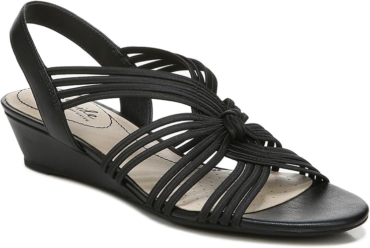 Lifestride Womens Yvette Strappy Wedge Sandal