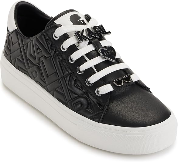 KARL LAGERFELD Women's Casual Everyday Cate Karl Box-Lace Up Sneaker