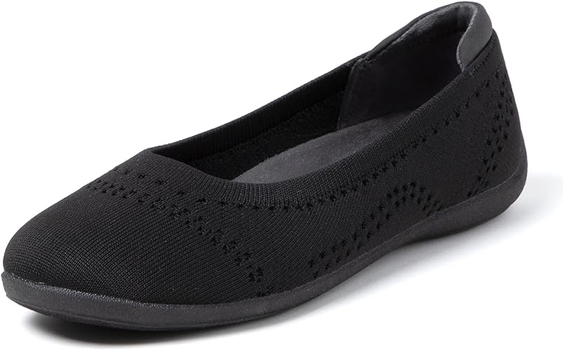 Dearfoams Women's Misty Fashion Casual Slip on - Ballet Flat with Breathability, Comfort, and Arch Support