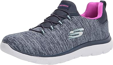 Skechers Women's Athleisure Sneaker, Navy/Hot Pink, 9.5 US medium