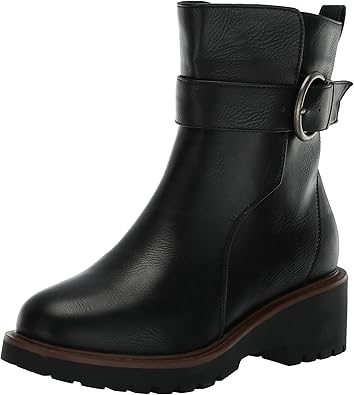 AVENUE Women's Wide FIT Ankle Boot LIA Fashion, Black, 10