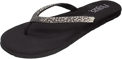 Flojos Women's Spark Flip-Flop, Black, 9