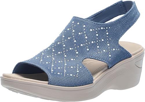 BZees Women's Destiny Bright Slingback Casual Sandal Heeled