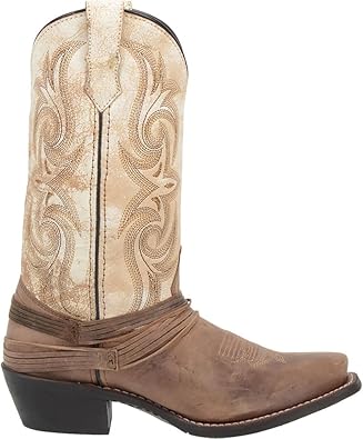 Laredo Womens Myra Embroidered Square Toe Dress Boots Mid Calf Low Heel 1-2