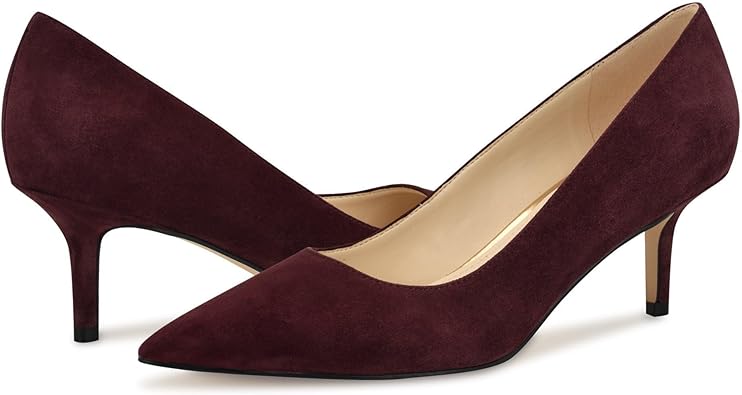 Nine West Women's Arlene Pump, Burgundy Suede 603, 5.5