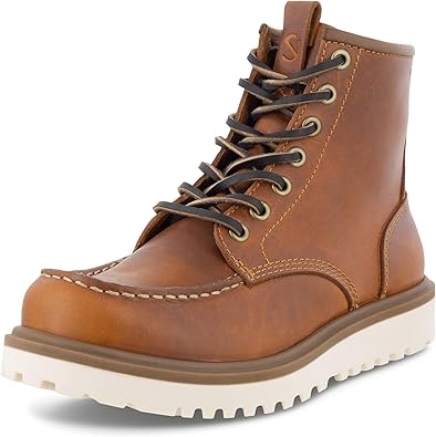 ECCO Women's Staker Moc Toe Tie Fashion Boot