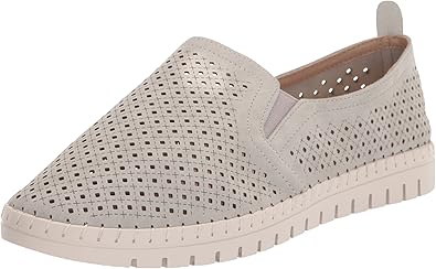 Easy Street Women's Fresh Twin Gore Slip On Sneaker, Grey, 9 Wide