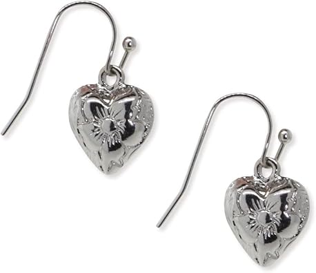 1928 Jewelry Heart Charm Earrings