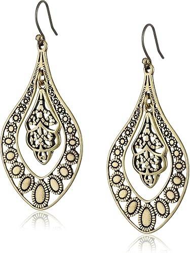 Lucky Brand Women's Filigree Oblong Earrings