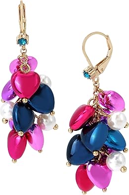 Betsey Heart & Waterfall Earrings